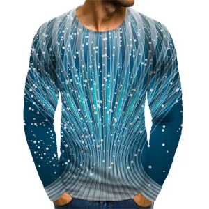 3D Graphic Printed Long Sleeve Shirts Ripple