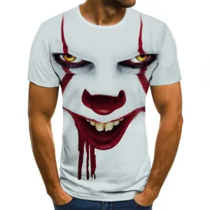 3D Graphic Printed Short Sleeve Shirts Joker