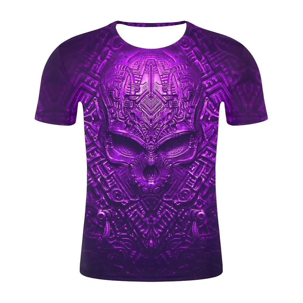 3D Graphic Printed Short Sleeve Shirts Mask