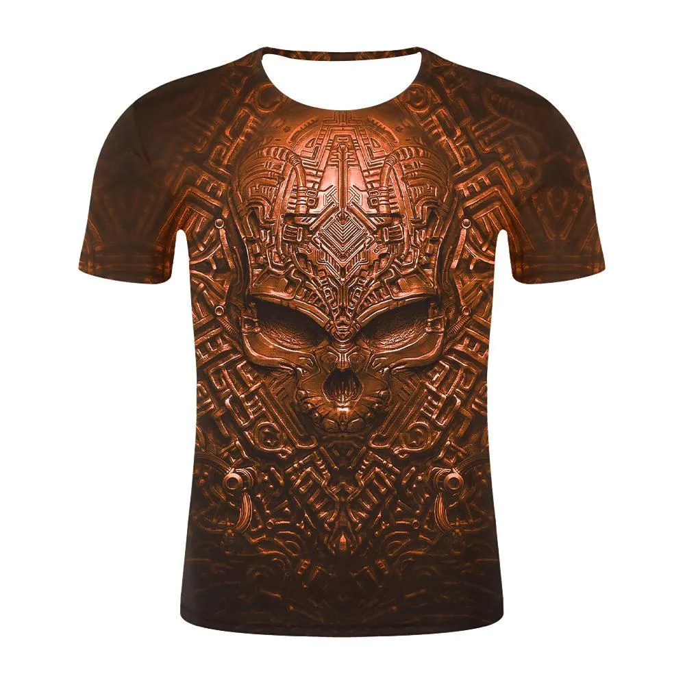 3D Graphic Printed Short Sleeve Shirts Mask