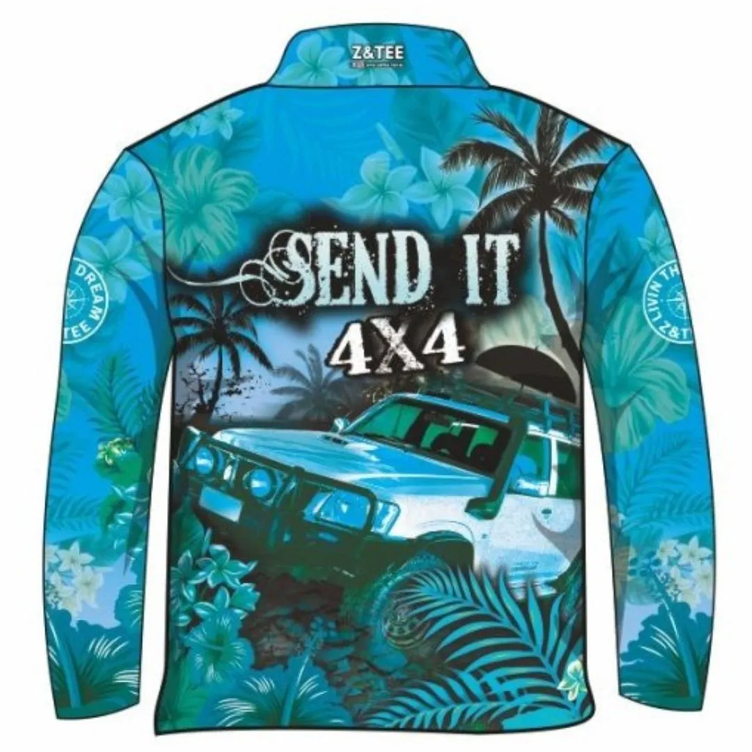 4x4 | Send It 4x4 Tropical Aqua Fishing Shirt ★Pre-Order★