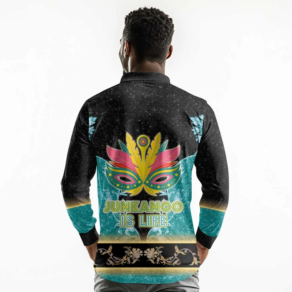 Afro Bahamians Junkanoo Long Sleeve Polo Shirt Junkanoo Is Life LT05