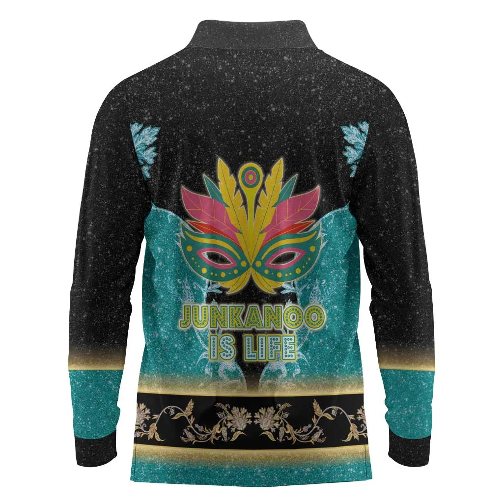 Afro Bahamians Junkanoo Long Sleeve Polo Shirt Junkanoo Is Life LT05