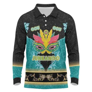 Afro Bahamians Junkanoo Long Sleeve Polo Shirt Junkanoo Is Life LT05