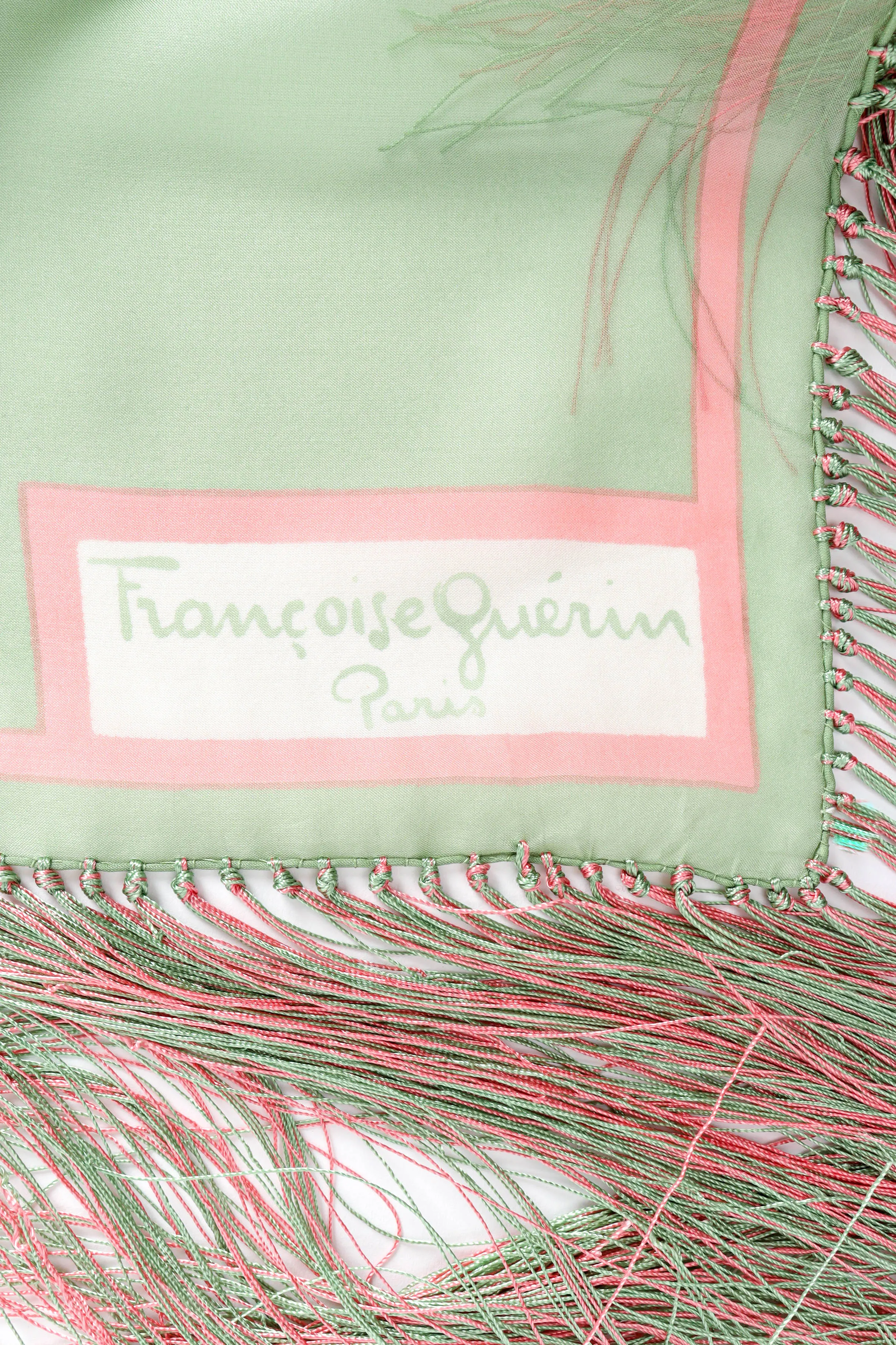 Airy Floral Fringe Shawl