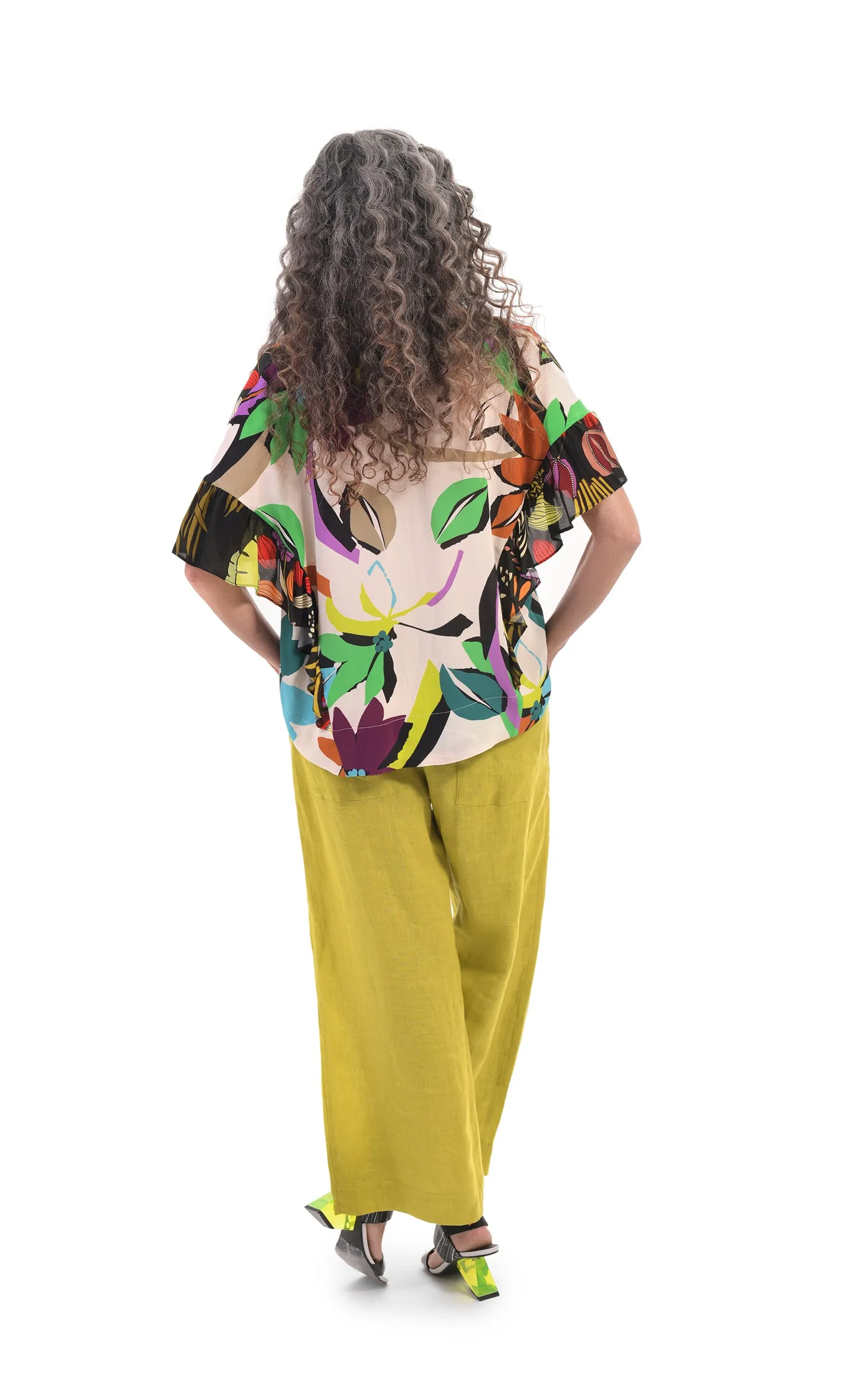 Alembika Floral V-Neck Tee
