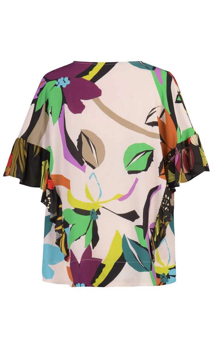 Alembika Floral V-Neck Tee