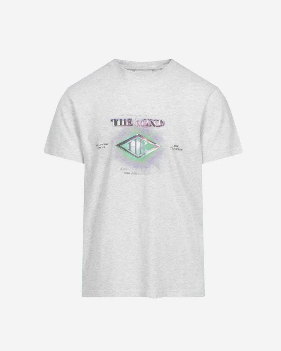Artwork Tee Short Sleeve - Light Grey Melange Galaxy