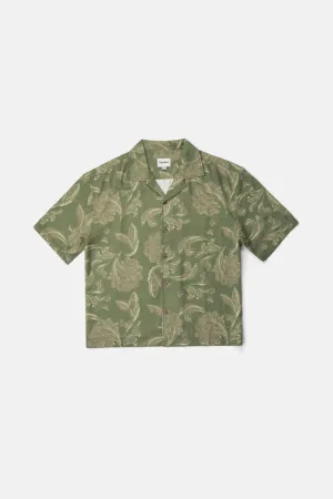 Astral Bloom Ss Shirt Olive