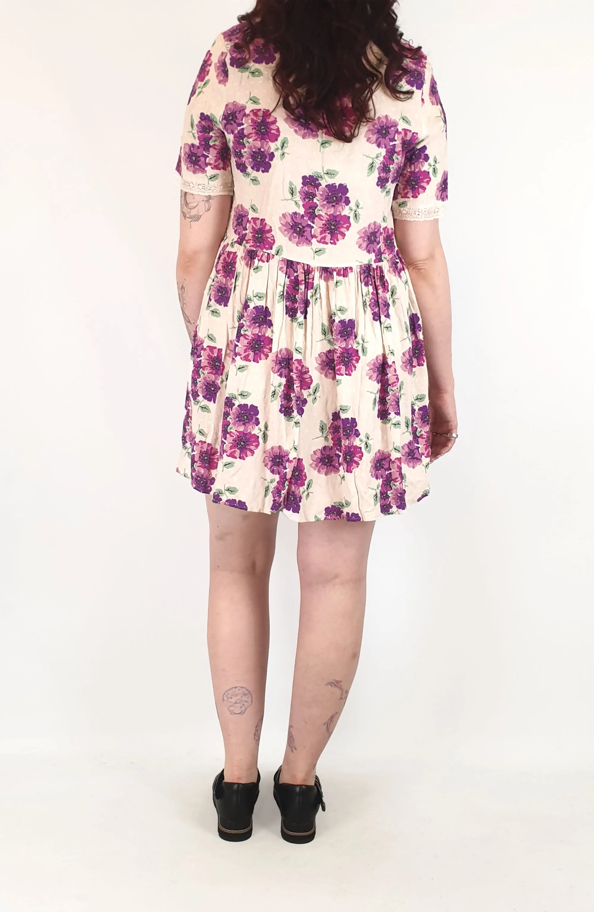 Auguste purple floral print dress size 12