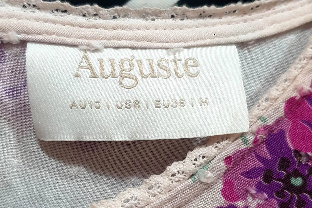 Auguste purple floral print dress size 12