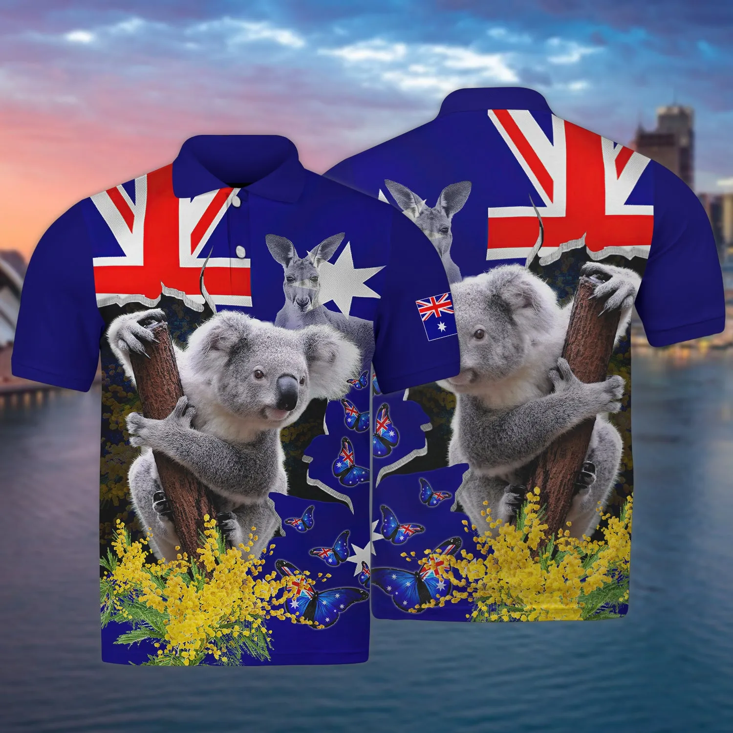 Australia Koala Kangaroo Golden Wattle - 3D Full Print