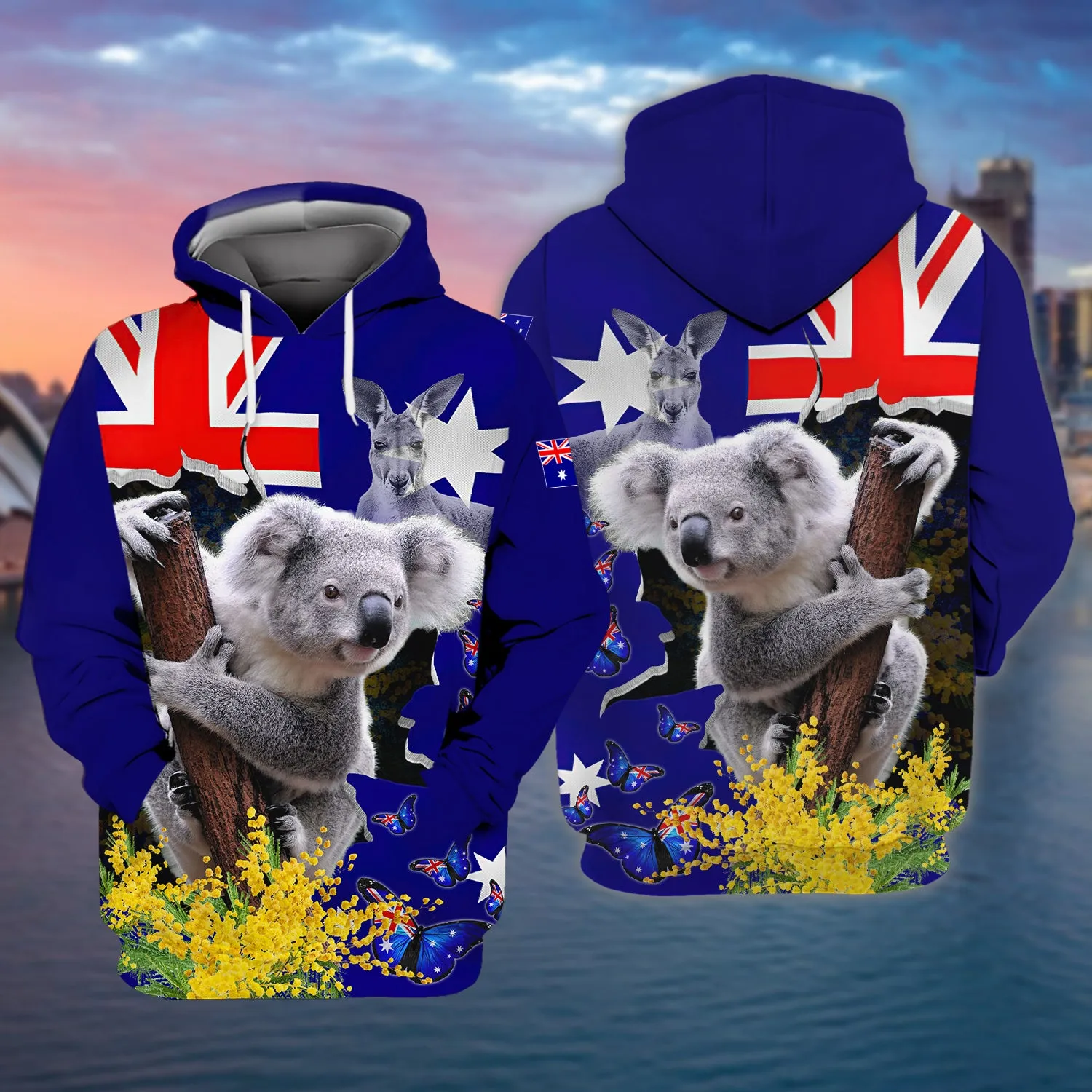 Australia Koala Kangaroo Golden Wattle - 3D Full Print