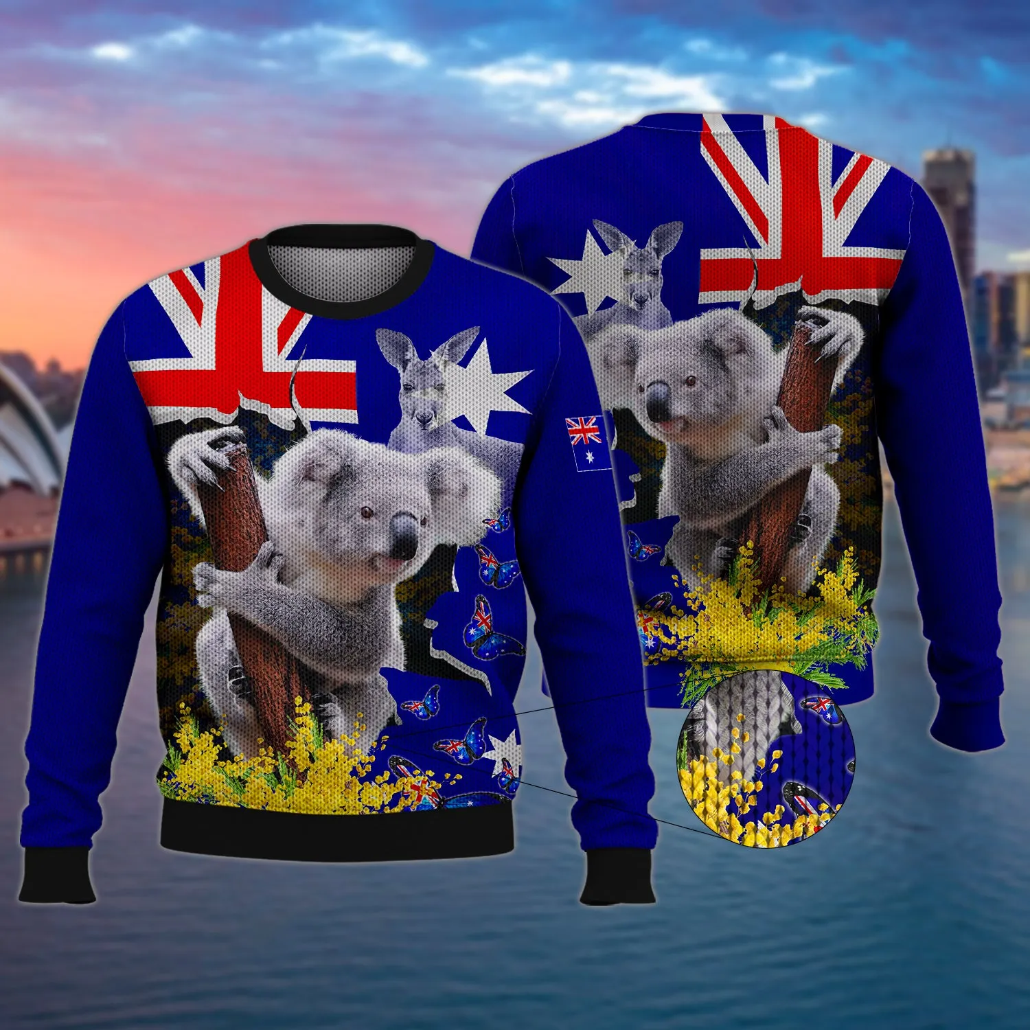 Australia Koala Kangaroo Golden Wattle - 3D Full Print