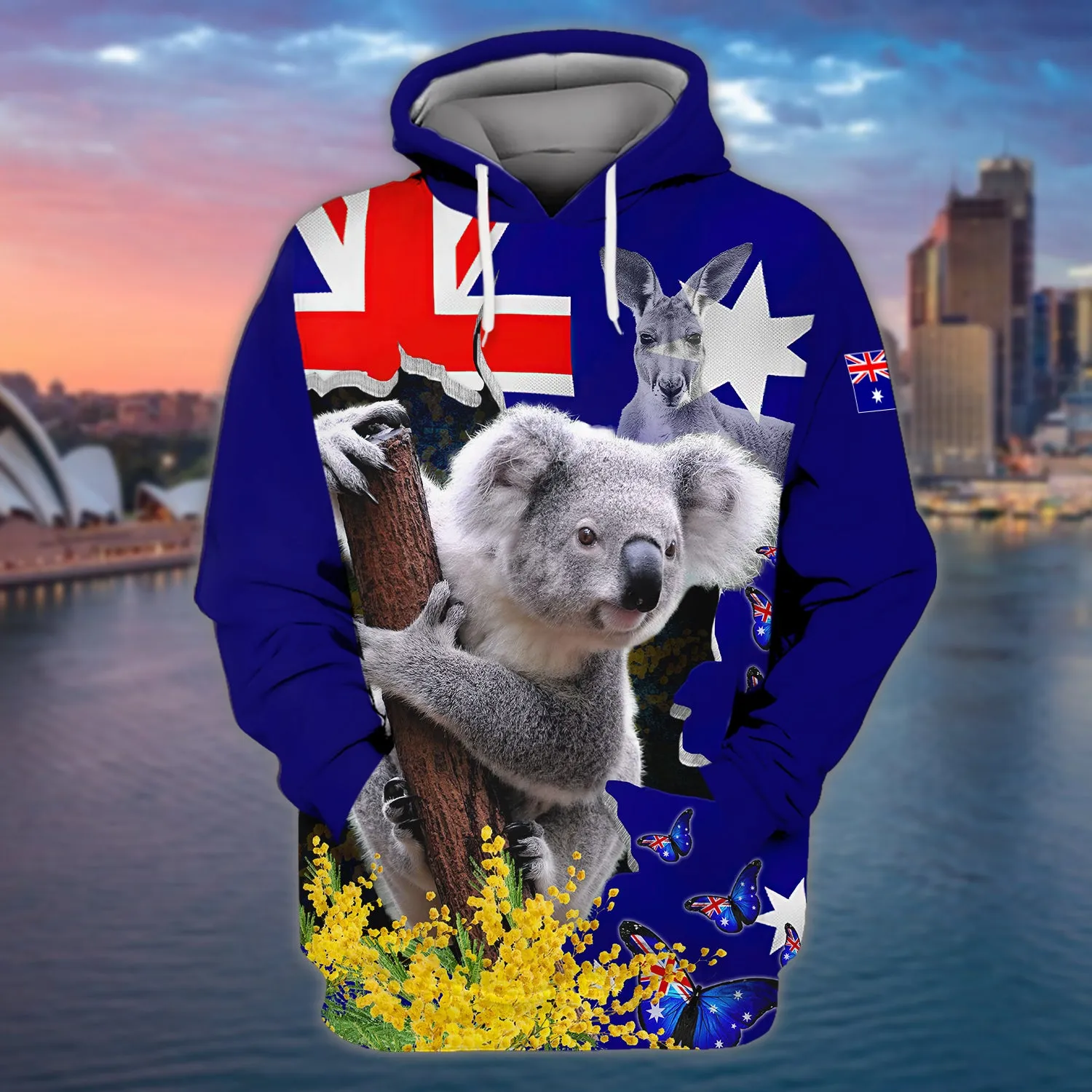 Australia Koala Kangaroo Golden Wattle - 3D Full Print