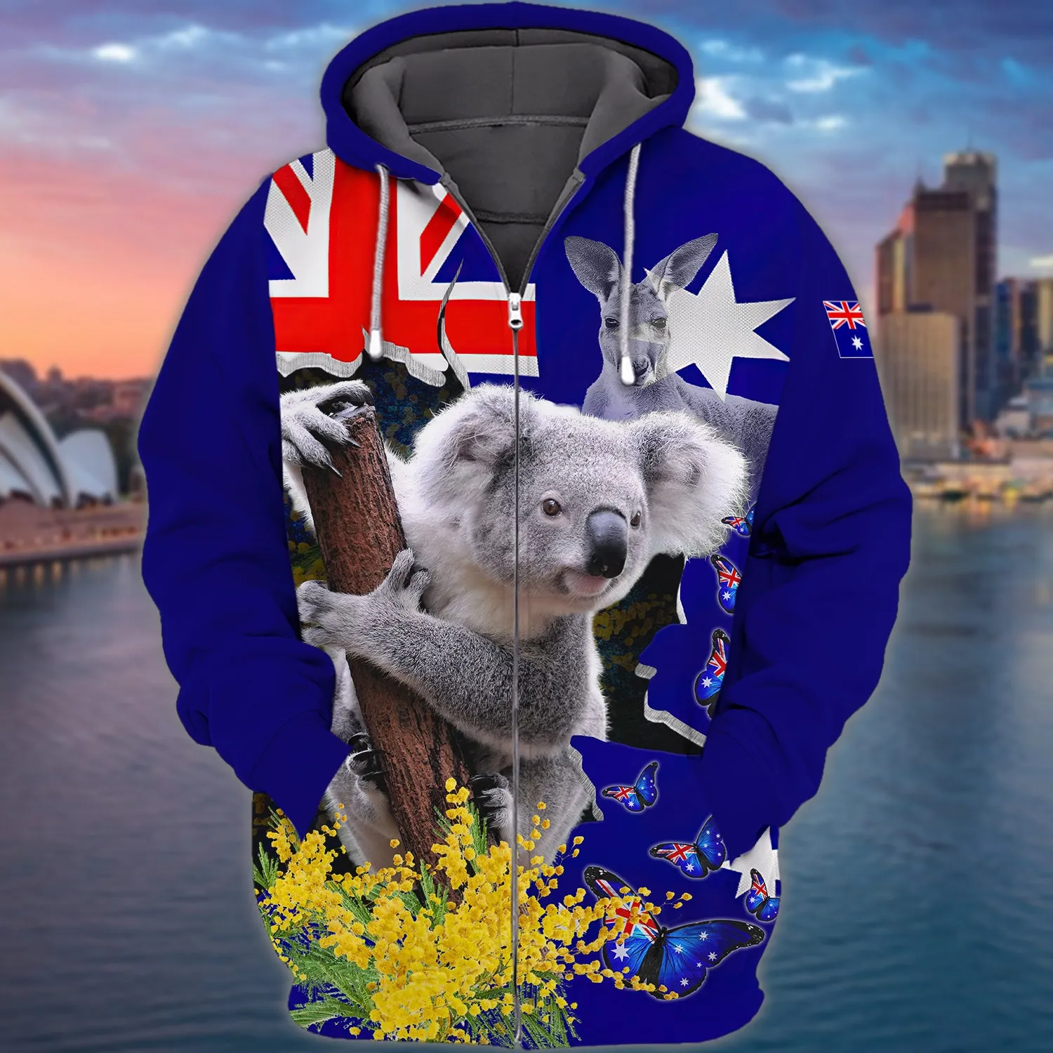 Australia Koala Kangaroo Golden Wattle - 3D Full Print