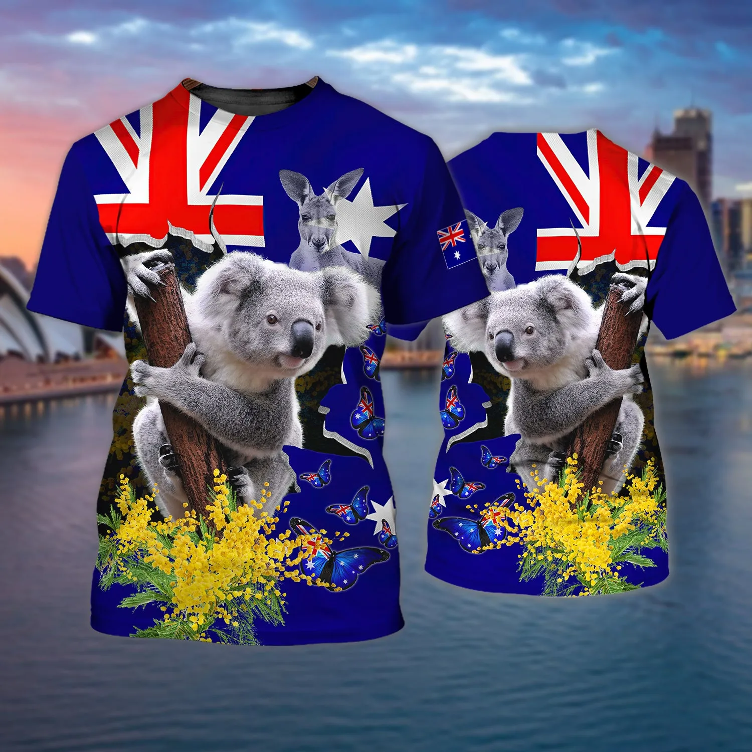 Australia Koala Kangaroo Golden Wattle - 3D Full Print