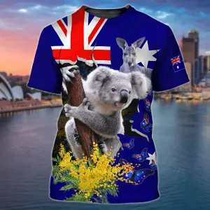 Australia Koala Kangaroo Golden Wattle - 3D Full Print