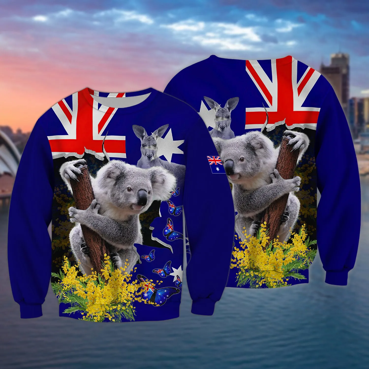 Australia Koala Kangaroo Golden Wattle - 3D Full Print