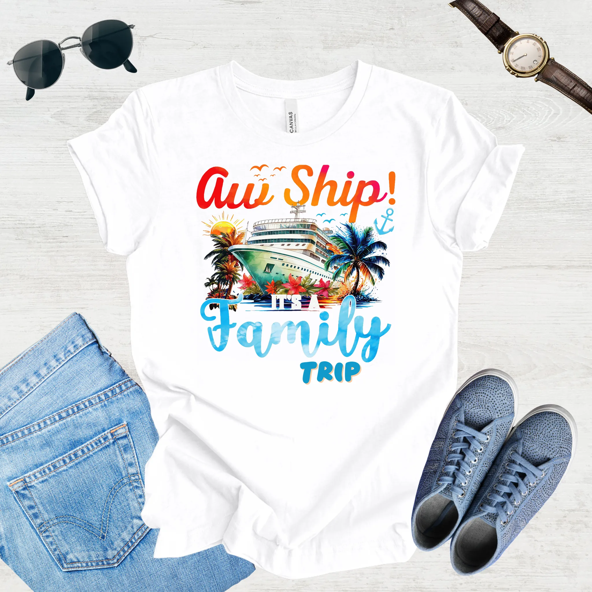 Aw Ship, Family Adventure Begins Tee