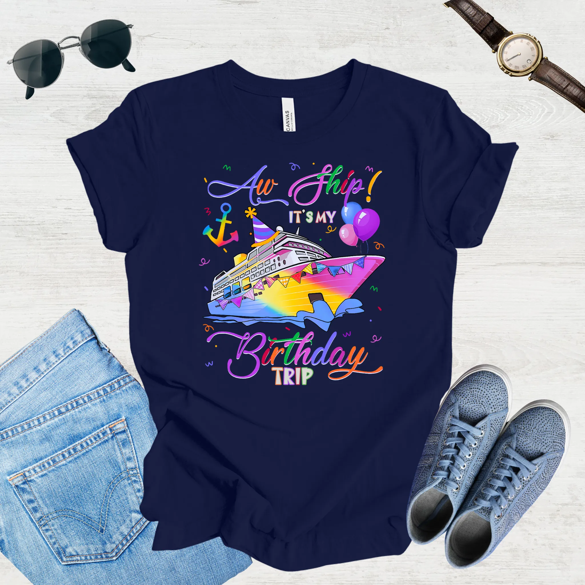 Aw Ship! It's My Birthday Trip Tee