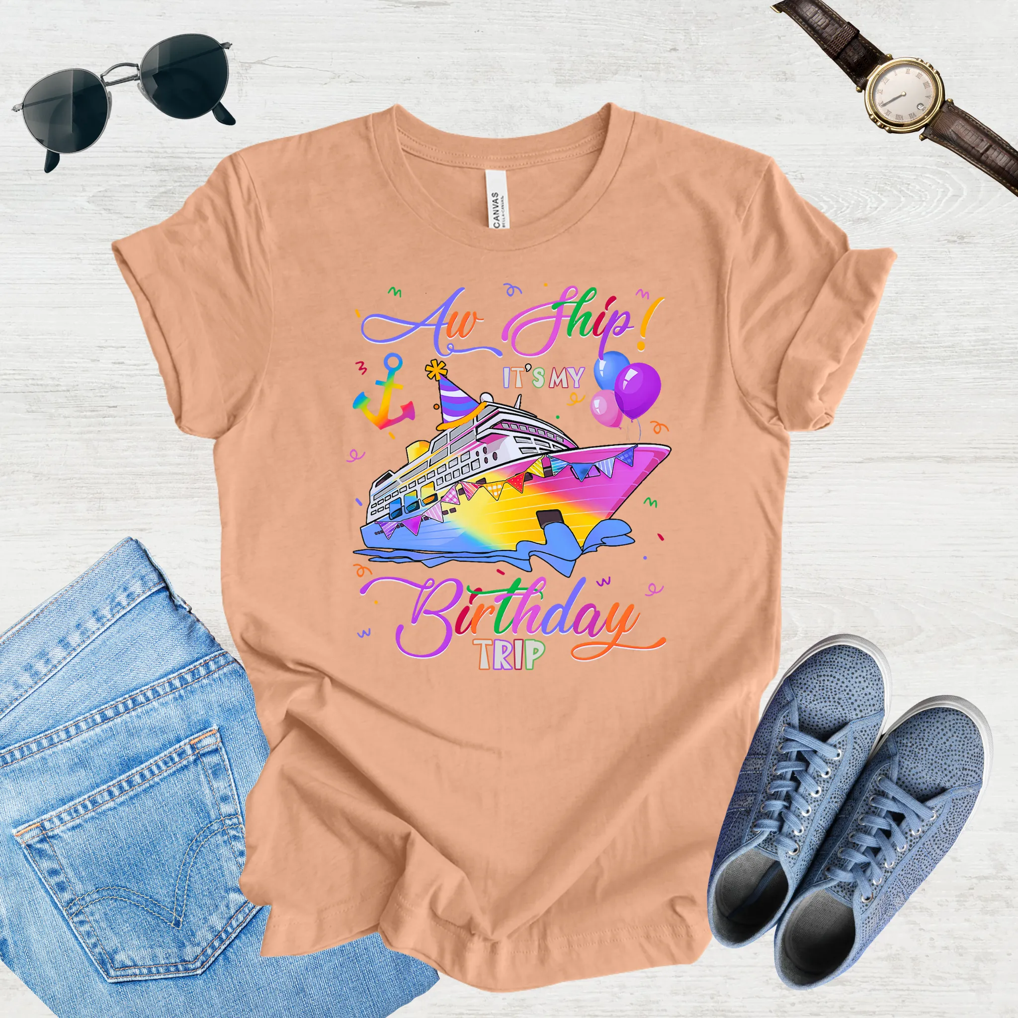 Aw Ship! It's My Birthday Trip Tee