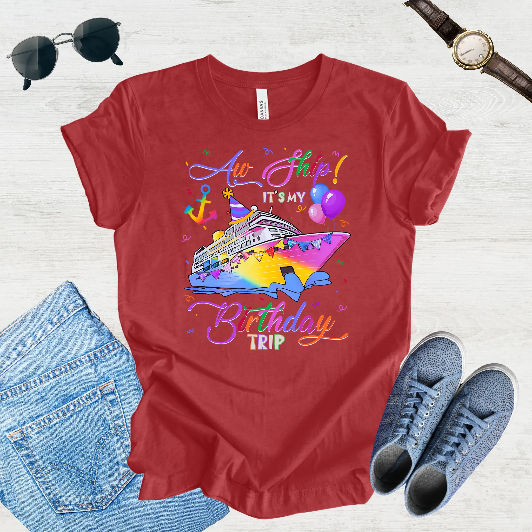 Aw Ship! It's My Birthday Trip Tee