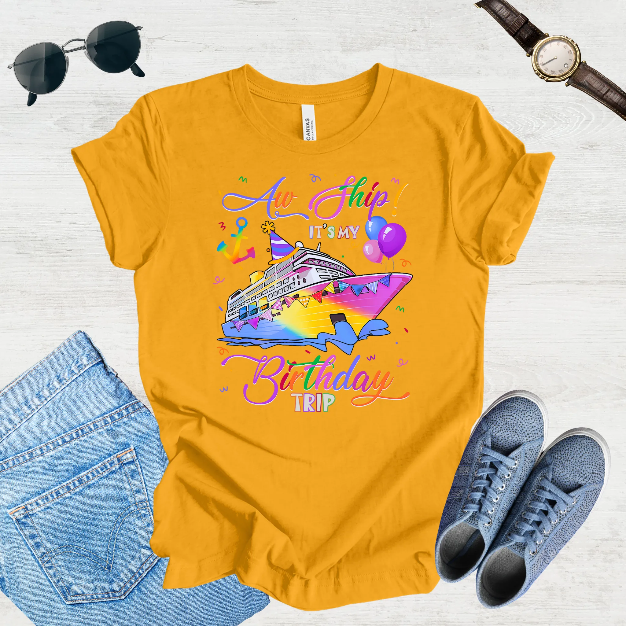 Aw Ship! It's My Birthday Trip Tee