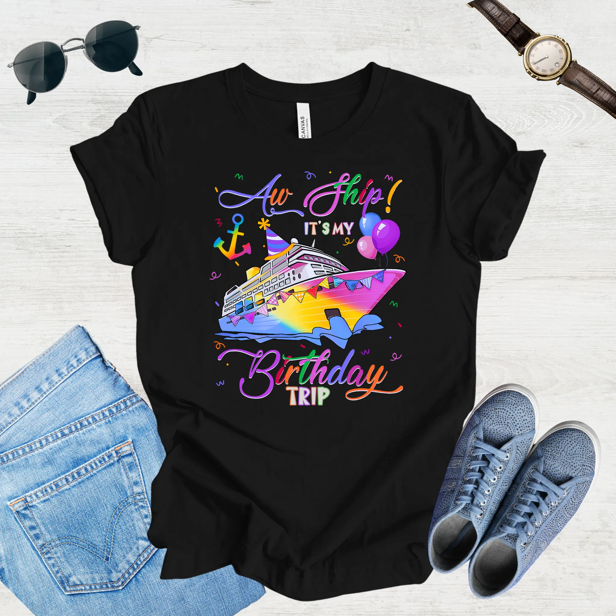 Aw Ship! It's My Birthday Trip Tee