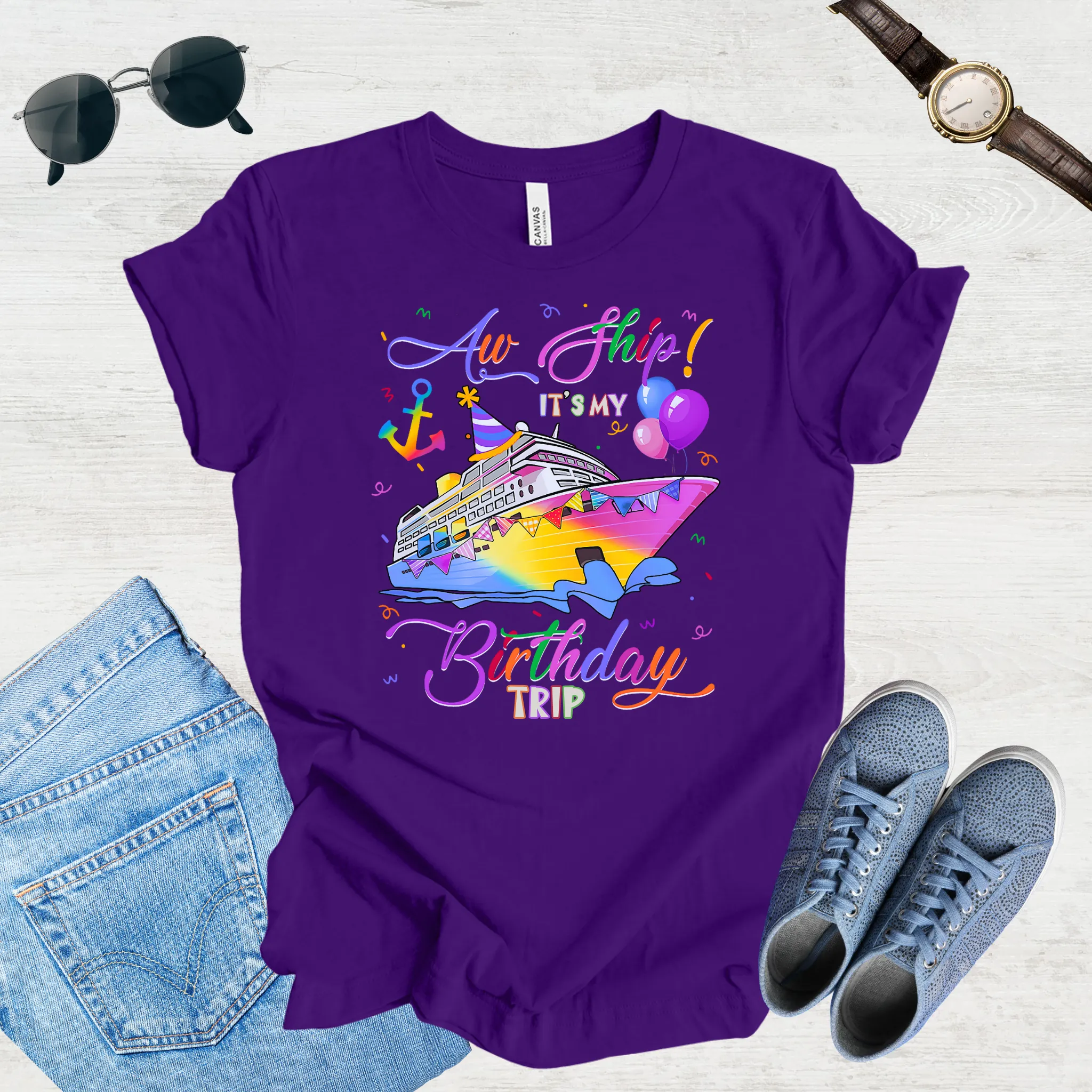Aw Ship! It's My Birthday Trip Tee