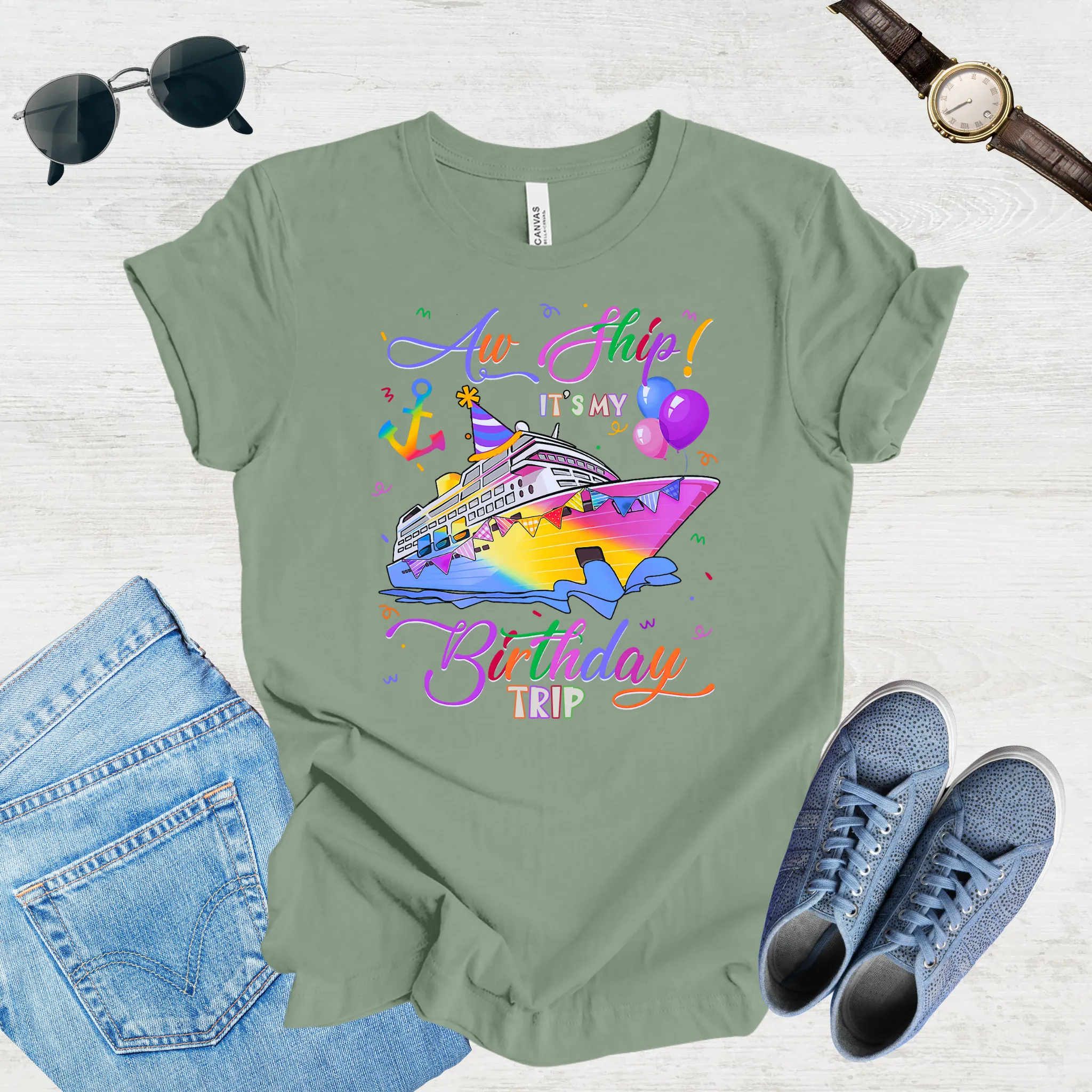 Aw Ship! It's My Birthday Trip Tee