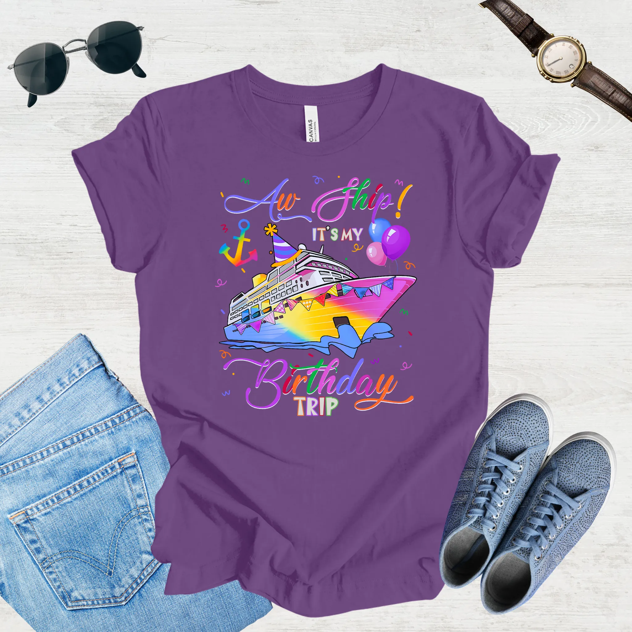 Aw Ship! It's My Birthday Trip Tee