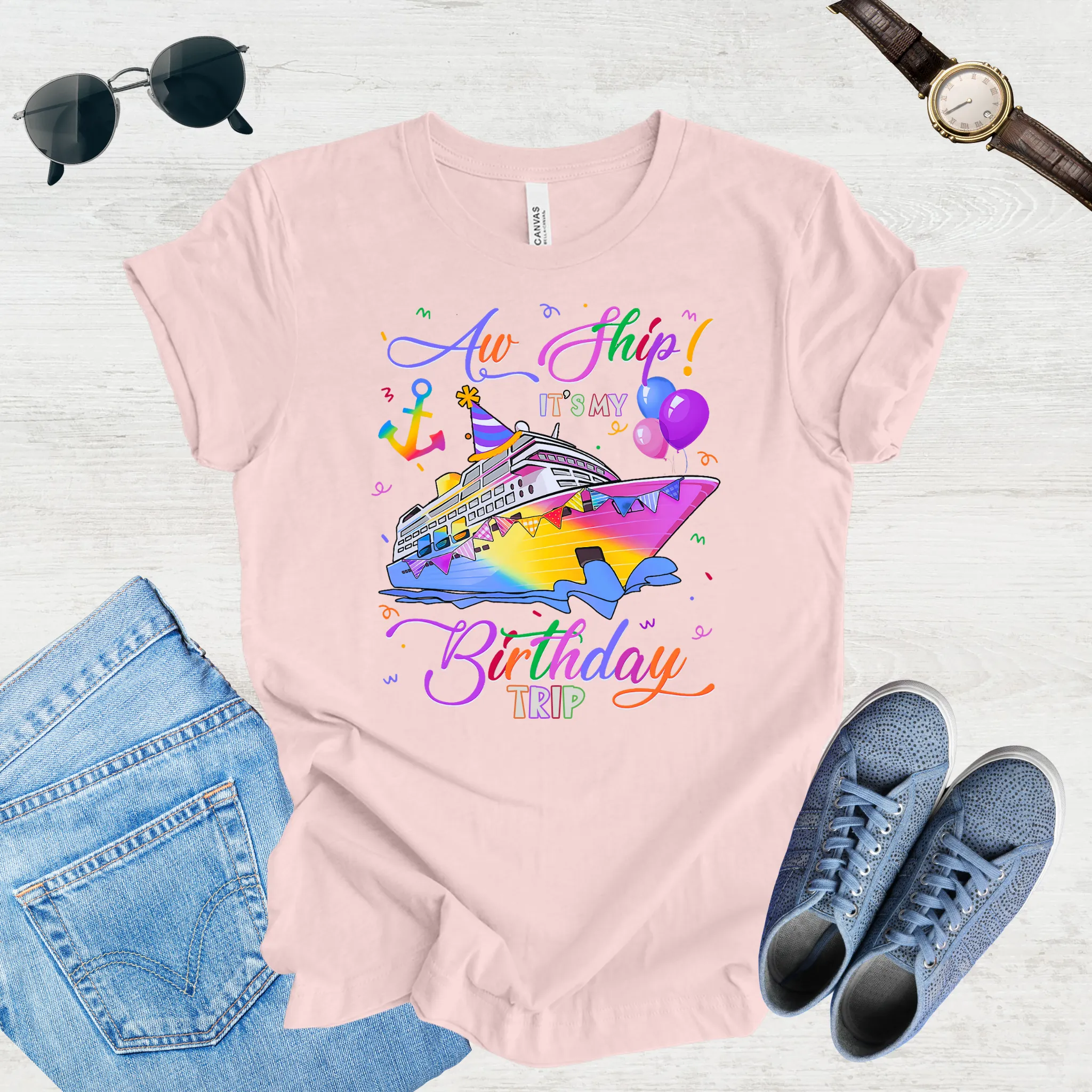 Aw Ship! It's My Birthday Trip Tee