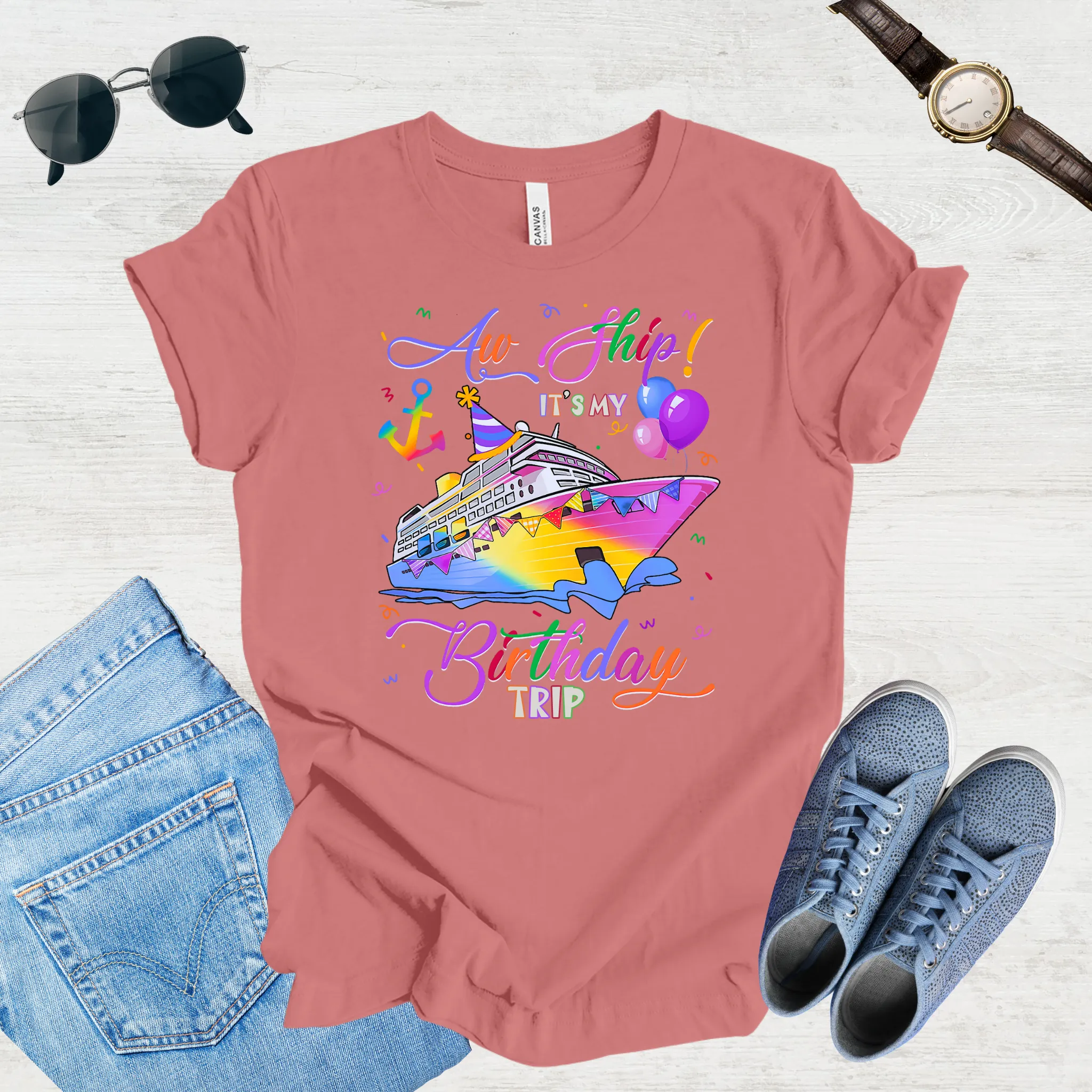 Aw Ship! It's My Birthday Trip Tee