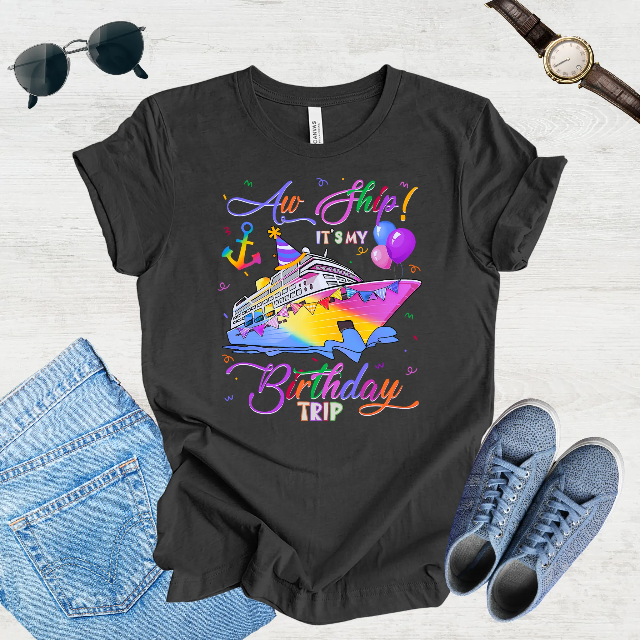 Aw Ship! It's My Birthday Trip Tee