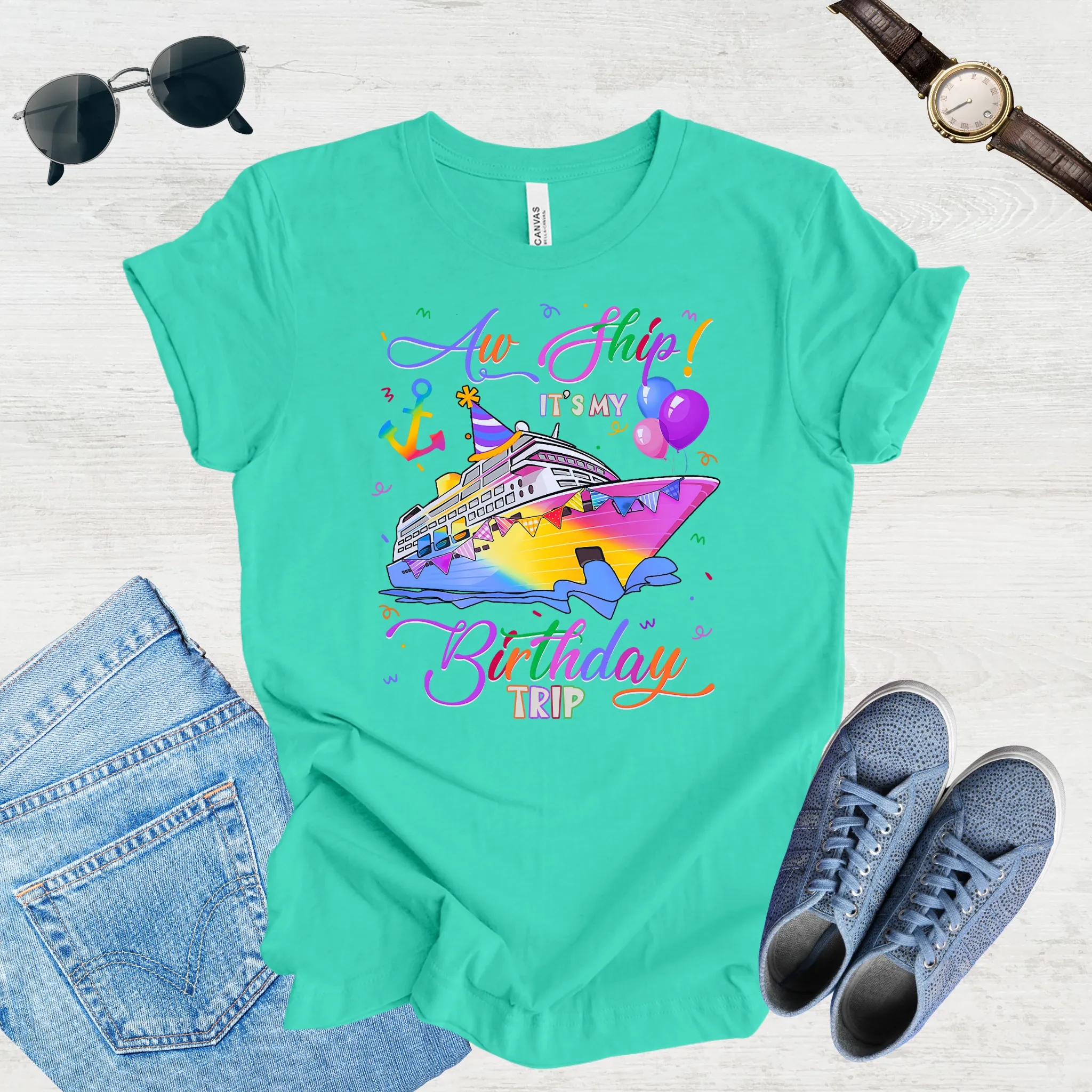 Aw Ship! It's My Birthday Trip Tee