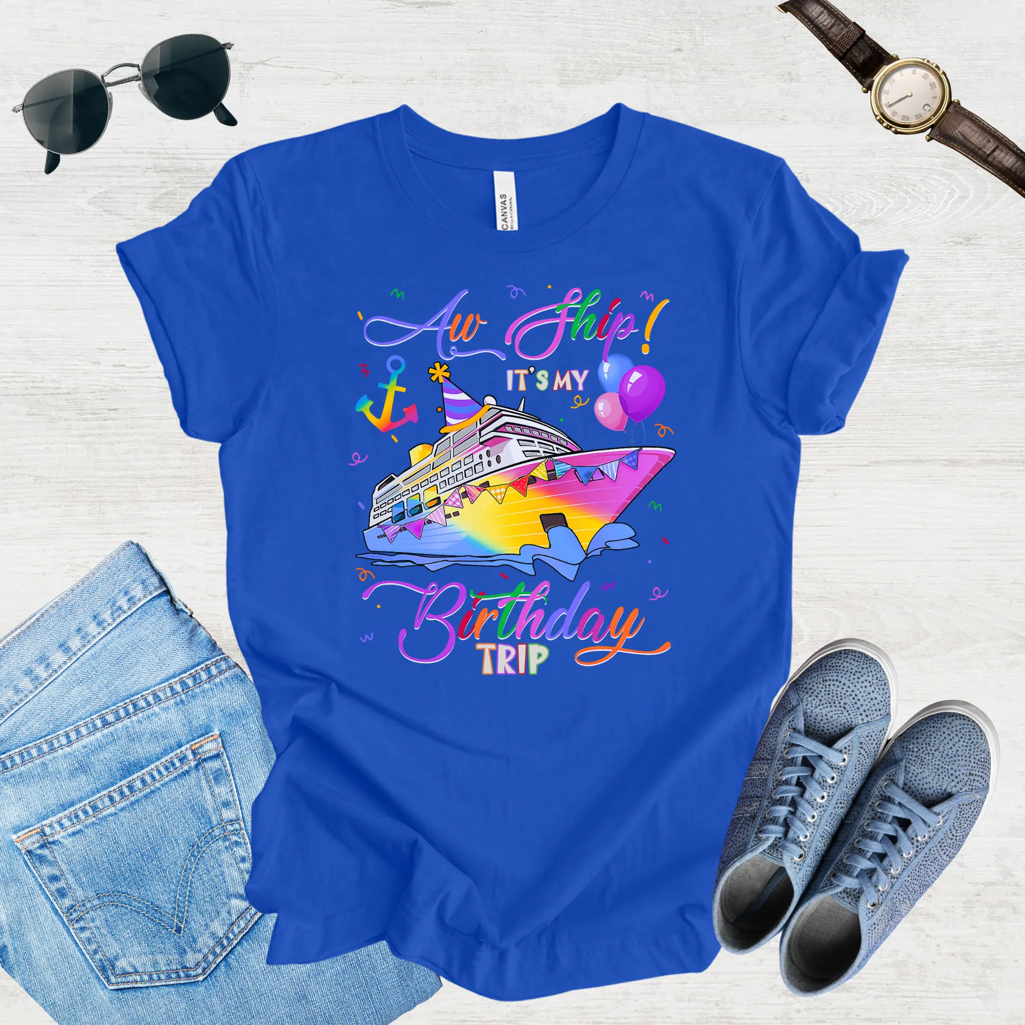 Aw Ship! It's My Birthday Trip Tee