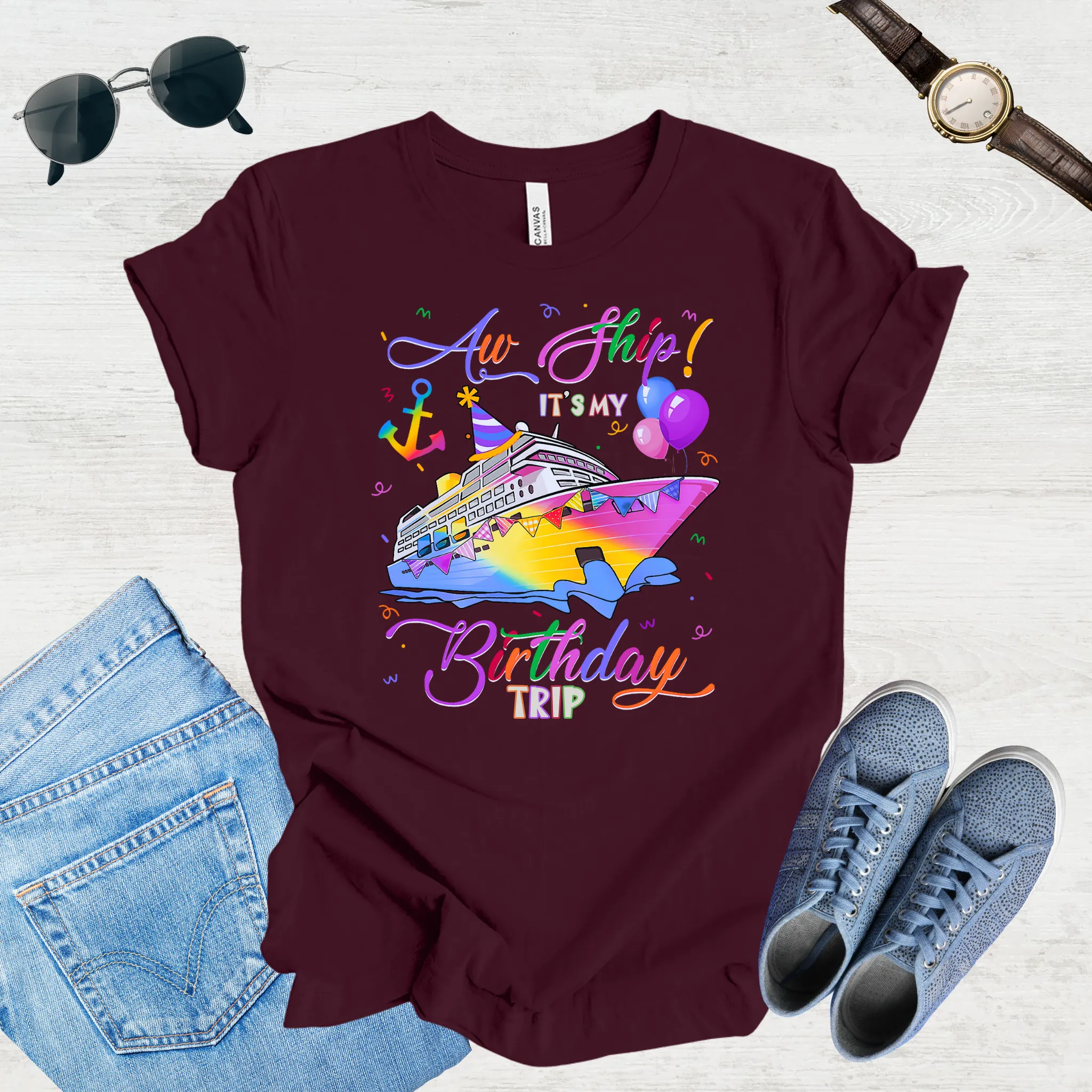 Aw Ship! It's My Birthday Trip Tee