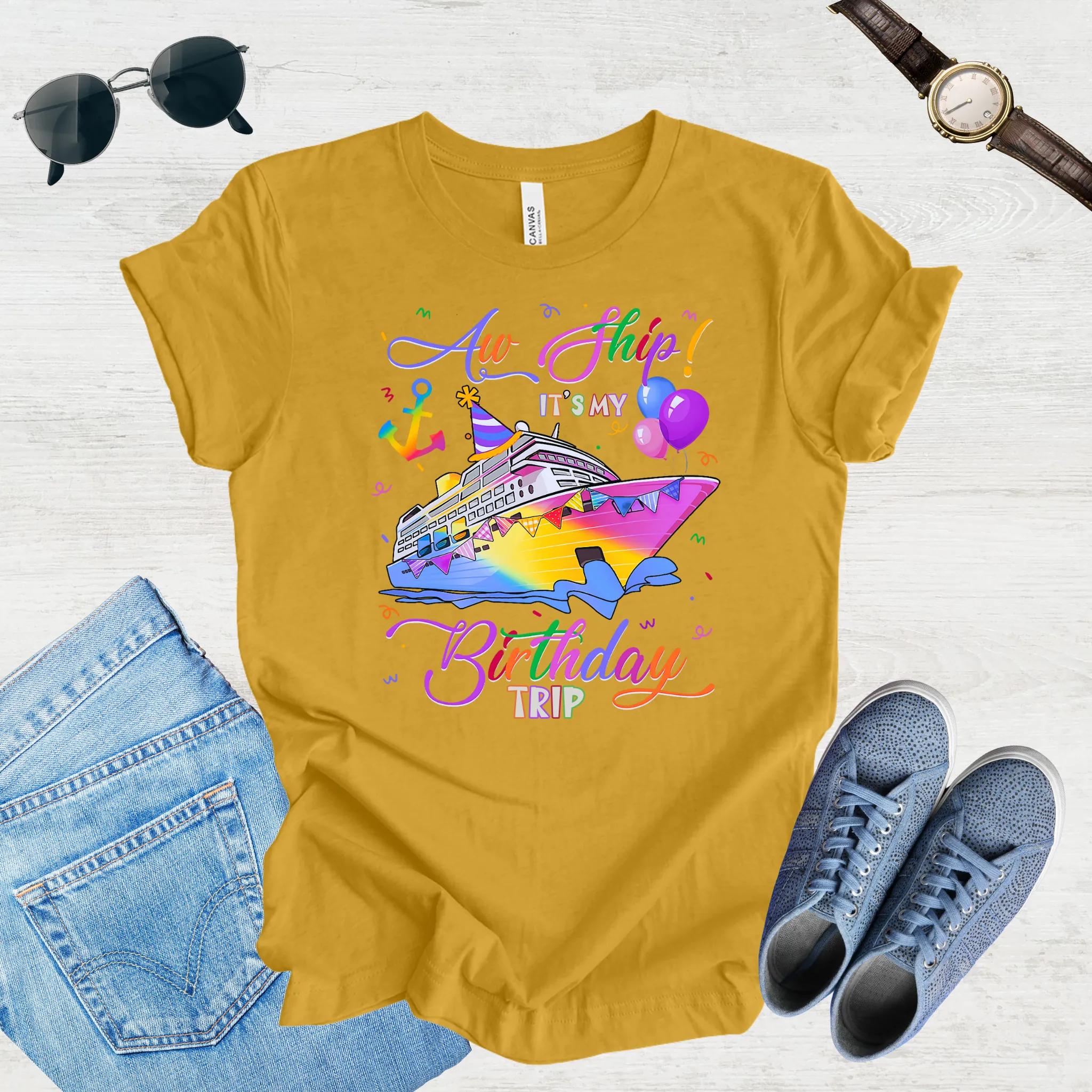 Aw Ship! It's My Birthday Trip Tee