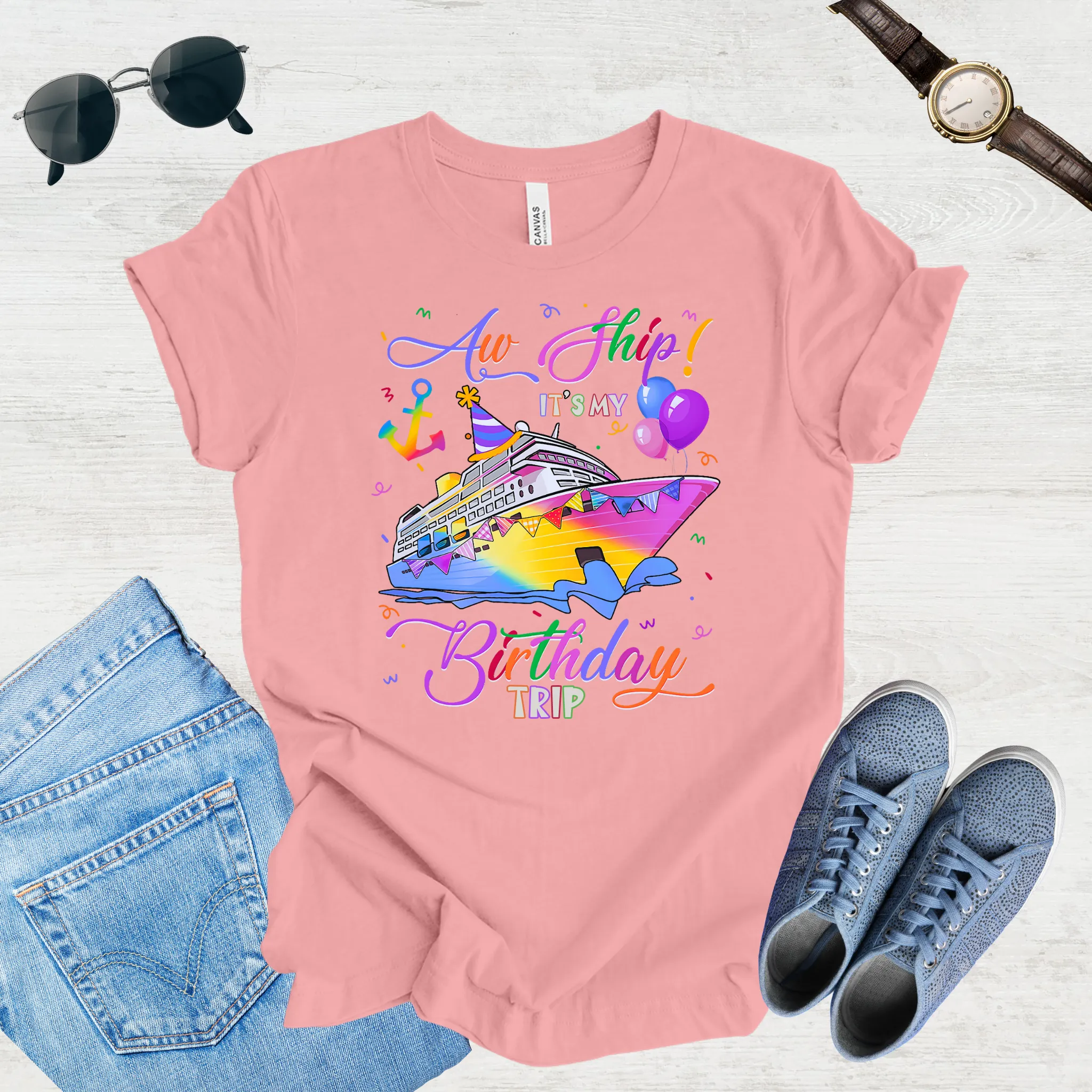 Aw Ship! It's My Birthday Trip Tee