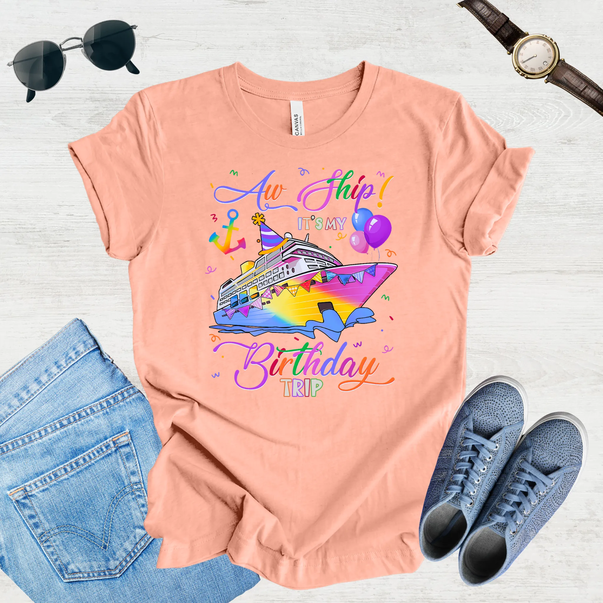 Aw Ship! It's My Birthday Trip Tee