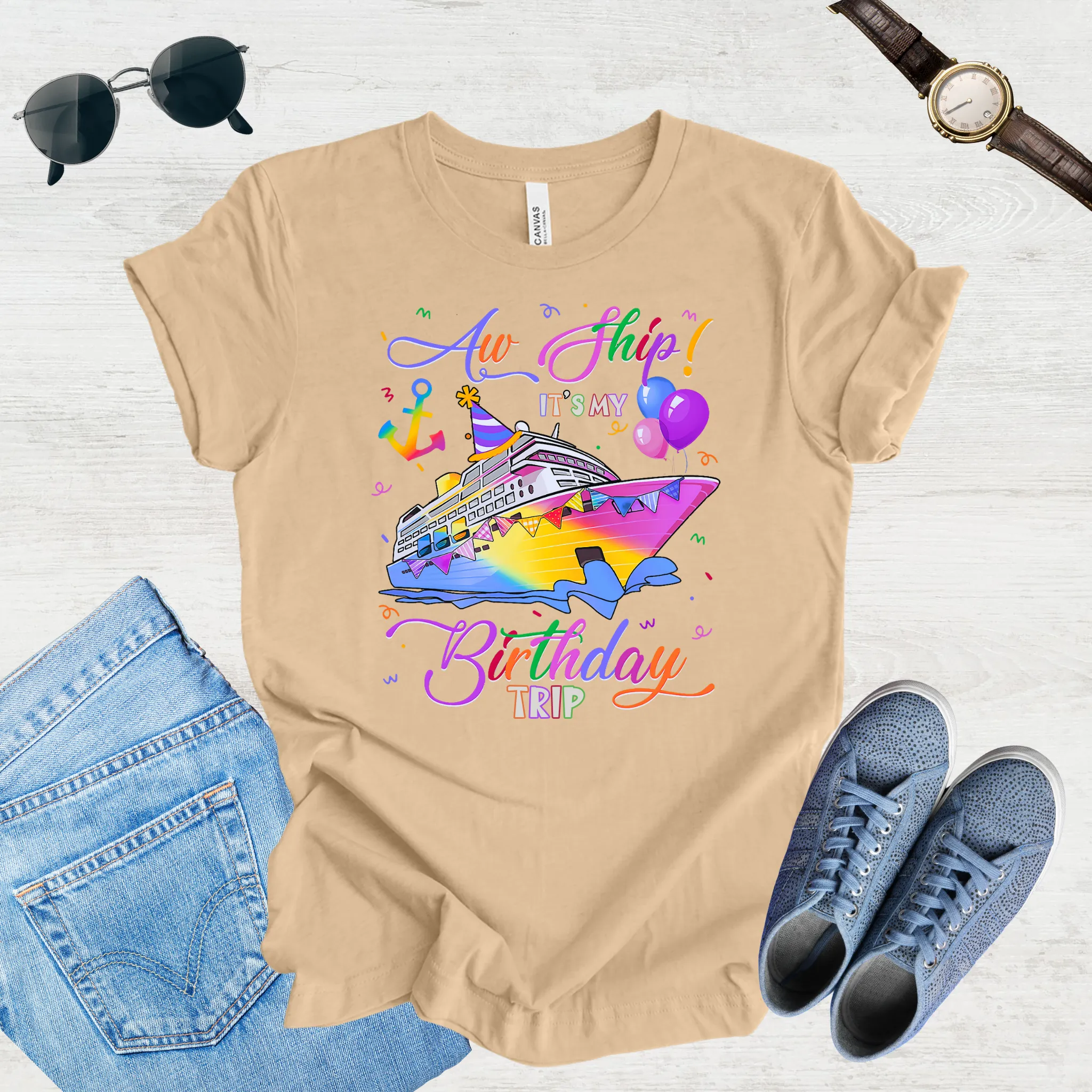 Aw Ship! It's My Birthday Trip Tee
