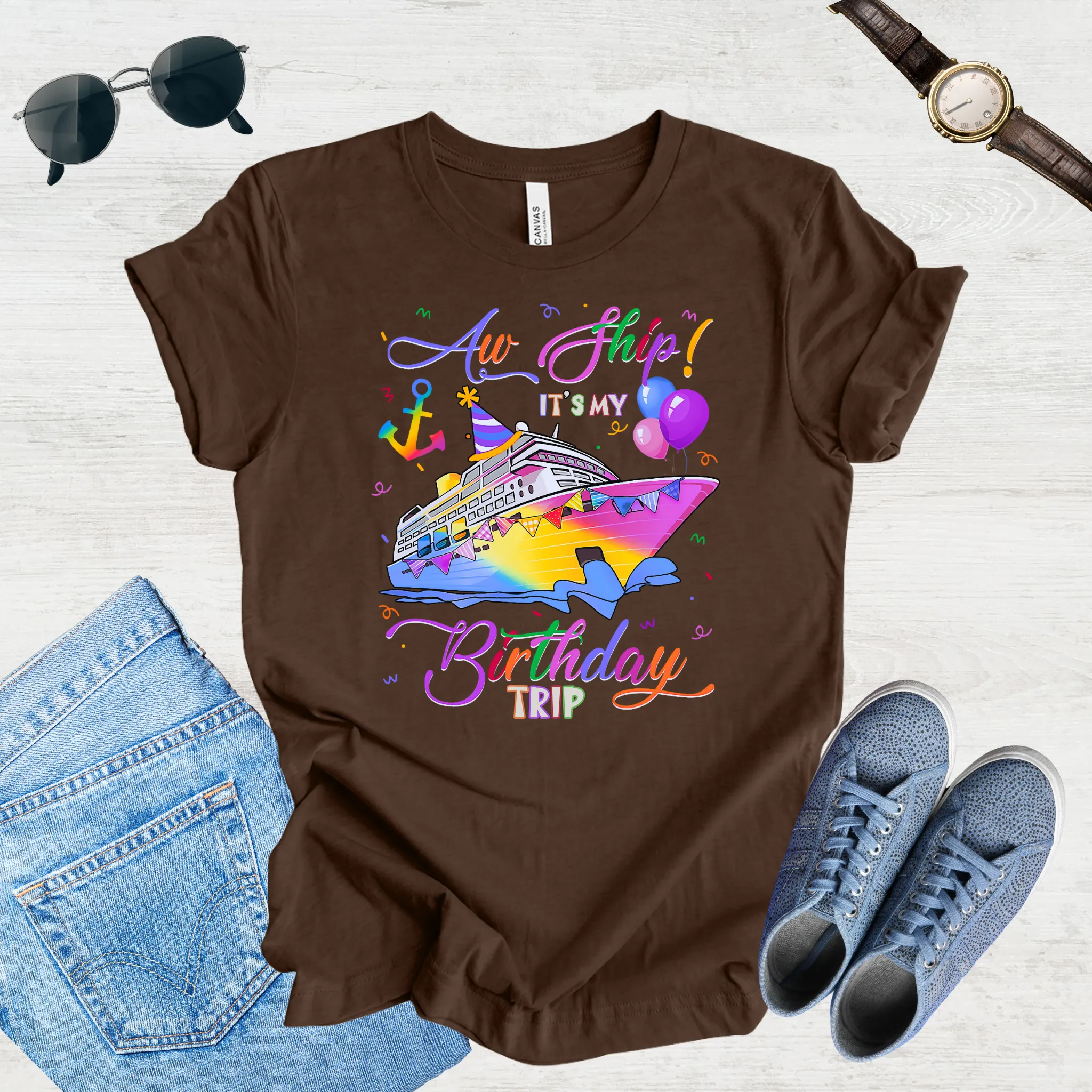 Aw Ship! It's My Birthday Trip Tee