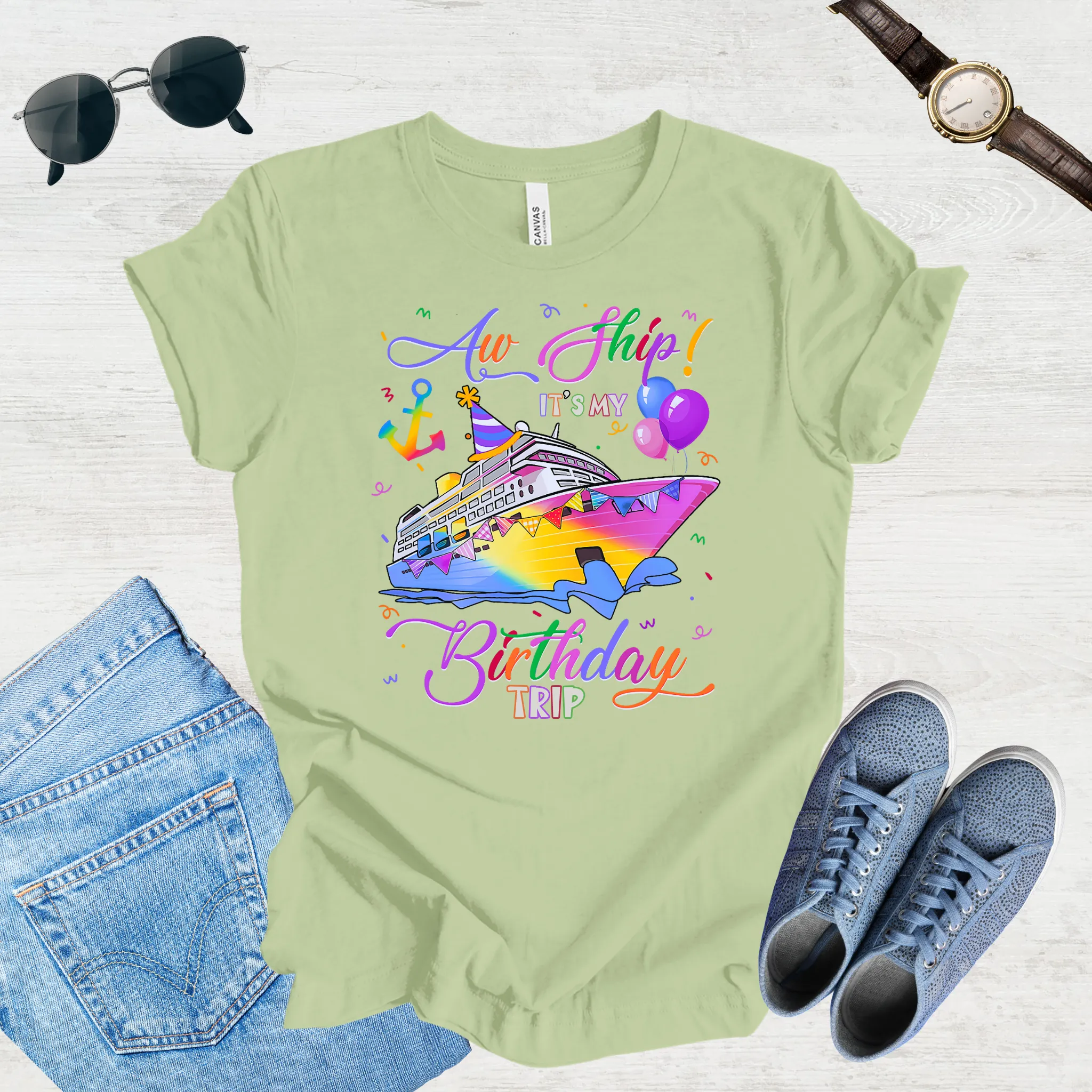 Aw Ship! It's My Birthday Trip Tee