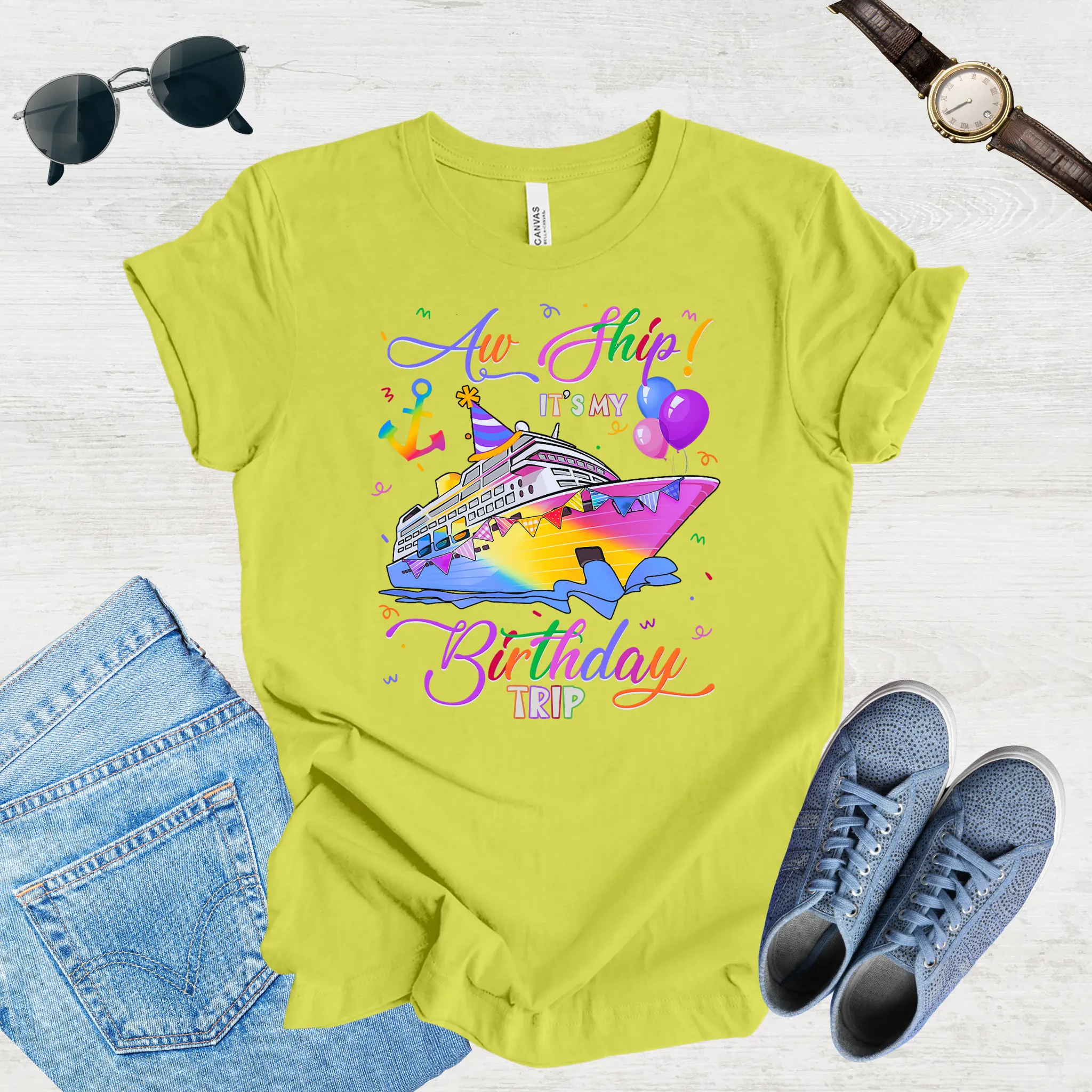 Aw Ship! It's My Birthday Trip Tee