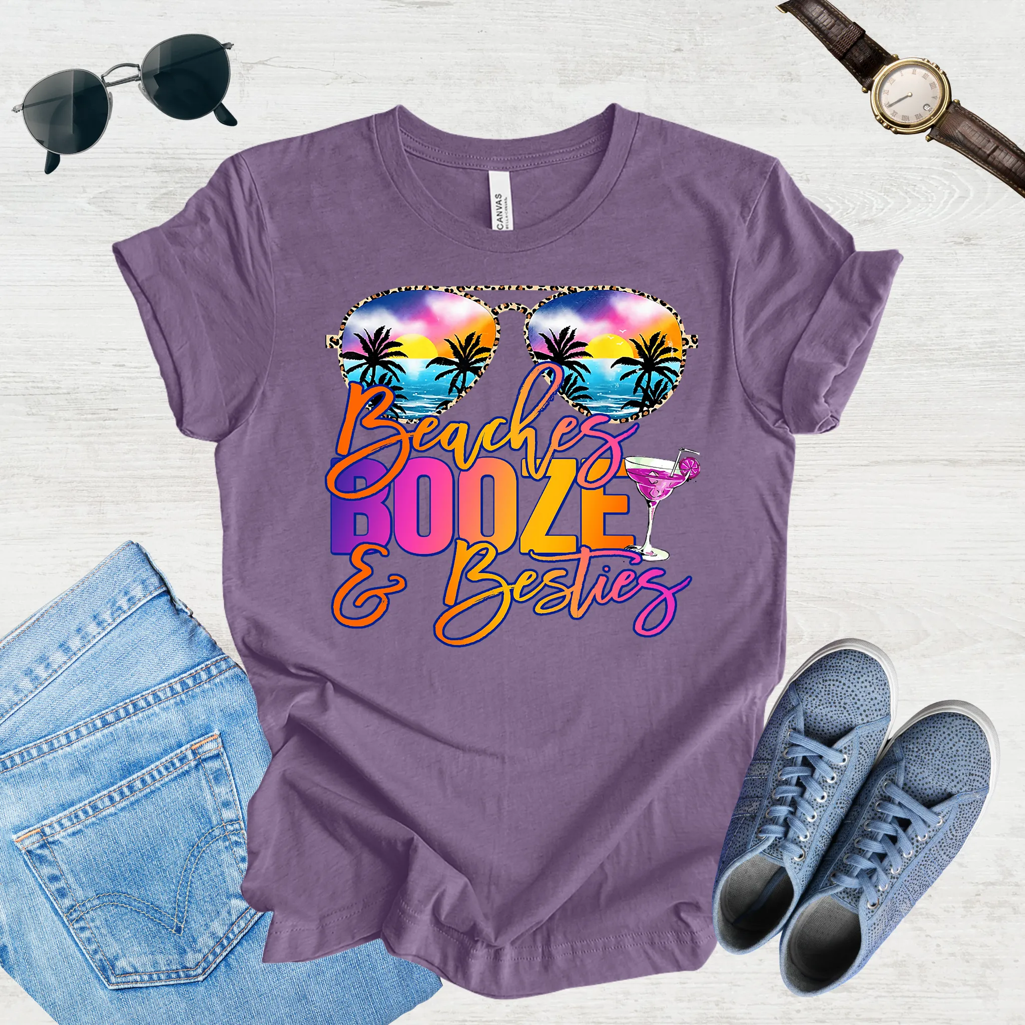 Beach, Booze & Besties – Girls' Getaway Tee