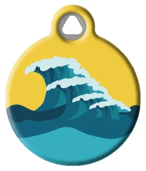 Beach Ocean Waves Pet ID Tag