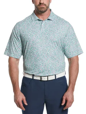 Big & Tall Ventilated Tropical Fruit Print Golf Polo