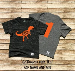 Birthday Boy Dinosaur ORANGE Shirt