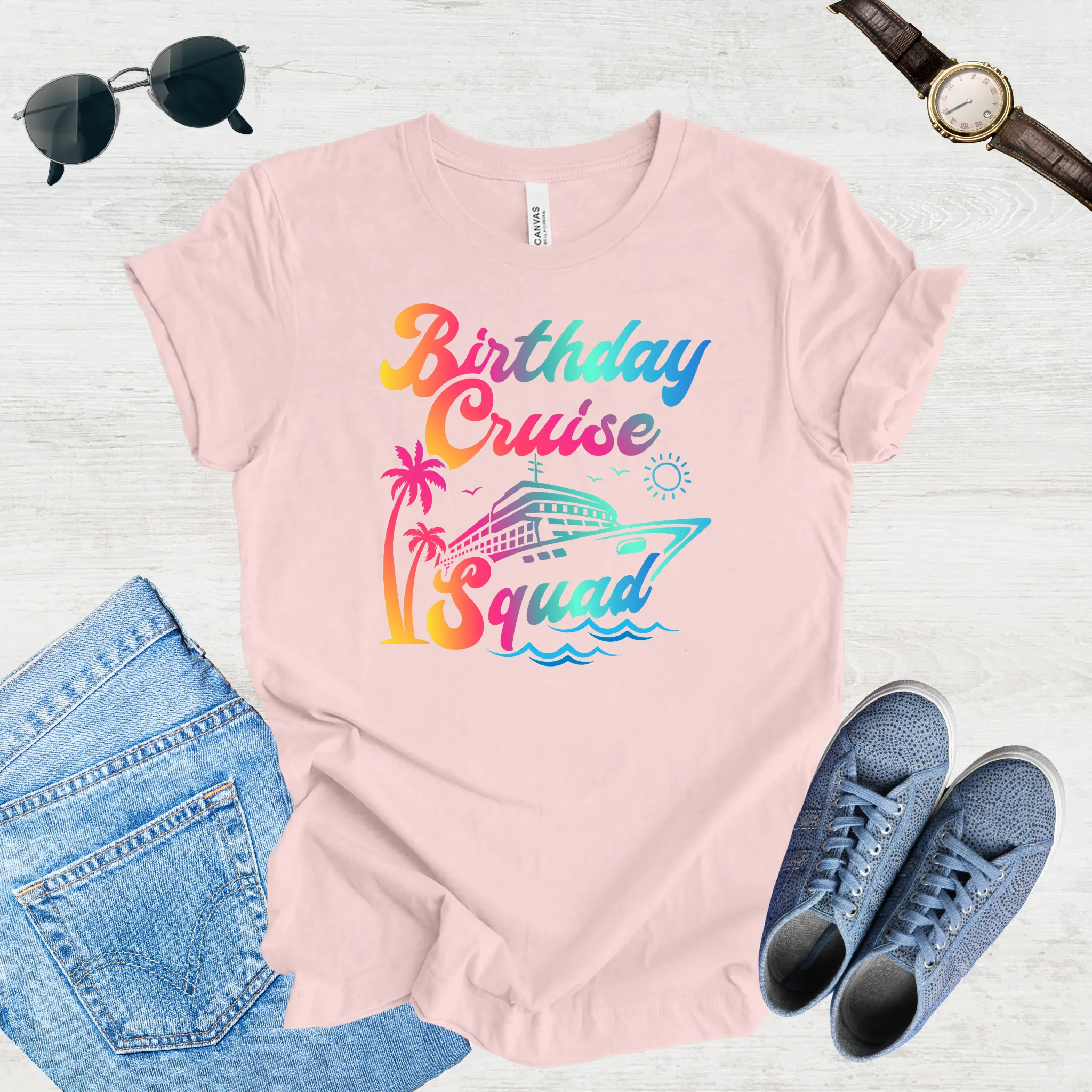 Birthday Cruise Squad Trip Tee